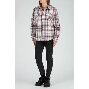 Natural REFLECTIONS‎ Women's Size M Plaid Sherpa Flannel Shacket Button Front